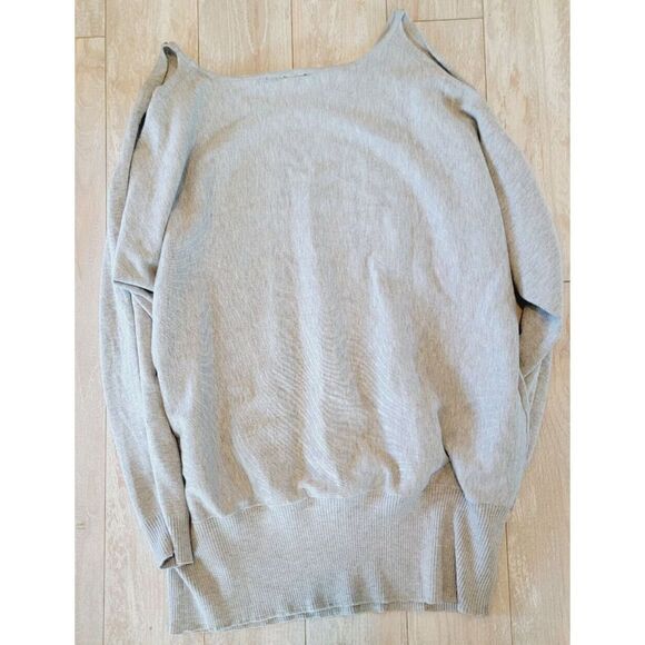 Lane Bryant Sweater Women's Plus 18/20 Gray Pullover Open Sleeves Casual Beaded - Picture 2 of 9